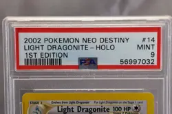 2002 Pokemon Light Dragonite Holo, 1st Edition #14/105, PSA 9 Mint - Image 4