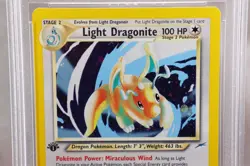 2002 Pokemon Light Dragonite Holo, 1st Edition #14/105, PSA 9 Mint - Image 5