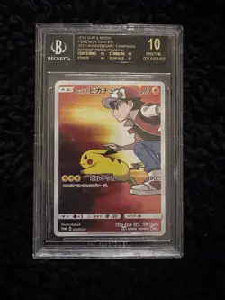 2018 Japanese Pokemon Center 20th Anniversary Red's Pikachu #270 BGS Black Label - Image 4
