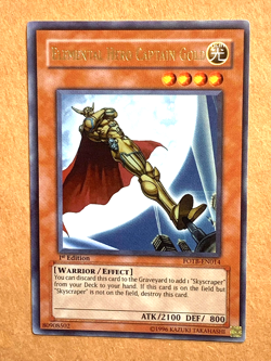 yugioh Elemental Hero Captain Gold FOTB-EN014 1st Edition Ultra Rare NearMint - Image 1