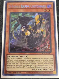 Yugioh S-Force Rappa Chiyomaru BLVO-EN011 Secret Rare 1st Ed NM - Image 1