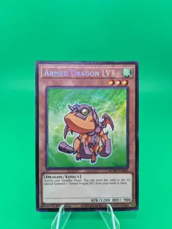 Yu-Gi-Oh! Armed Dragon LV3 MZMU-EN063 Secret Rare - Chibi Art - Image 1