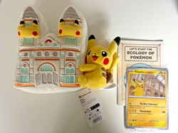 Pokemon X Natural History Museum Pikachu Jumbo Promo Card And Limited Plush - Image 1