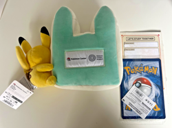 Pokemon X Natural History Museum Pikachu Jumbo Promo Card And Limited Plush - Image 2