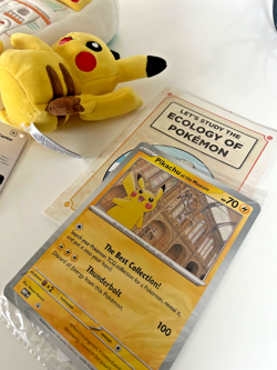 Pokemon X Natural History Museum Pikachu Jumbo Promo Card And Limited Plush - Image 4