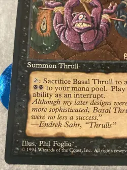 Vintage Basal Thrull (P. Foglio) MtG Magic Fallen Empires BDSM - Image 2