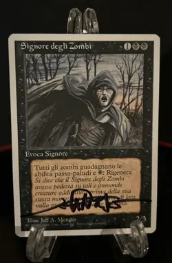 MTG Magic Zombie Master Signed Artist Proof 4th Edition Jeff A. Menges Italian - Image 1
