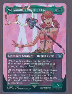 Vanille, Cheerful l'Cie Borderless Surge Foil Final Fantasy MTG - FIN 0537 - Image 1