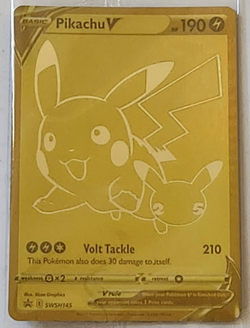 Pokemon Pikachu V Gold Card – SWSH145 – Sealed promo in Original Package - Image 2