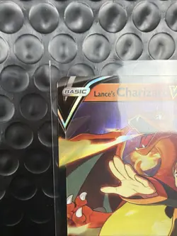 Pokemon Lance's Charizard V Full Art Holo Card Flamethrower SWSH133 Promo NM - Image 2