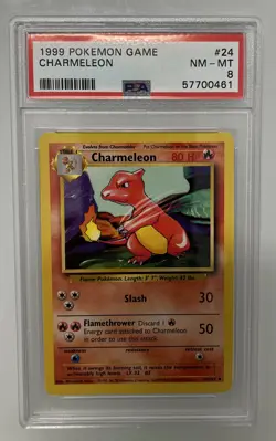 1999 Pokemon Charmeleon 24/102 PSA 8 NM-MT - Image 1