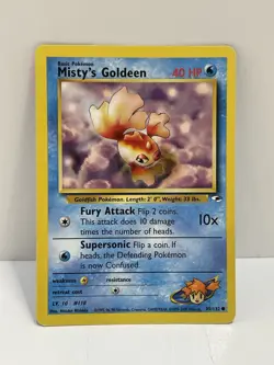 Pokemon WOTC TCG Vintage Misty's Goldeen 085/132 Gym Heroes Regular MP - Image 1