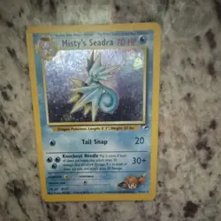 Pokemon Misty's Seadra Gym Heroes Holo Rare 9/132 70 HP Wizards of the Coast - Image 1