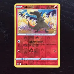 Salandit 027/159 Pokemon Crown Zenith Sword & Shield Reverse Holo Common NM - Image 1