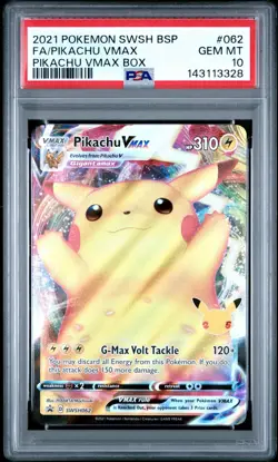 2021 Pokemon Celebrations 25th Anniversary Pikachu VMAX SWSH062 Promo PSA 10 - Image 1