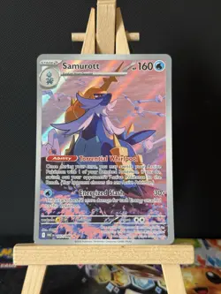 Samurott 107/086 - White Flare - Illustration Rare Holo Pokemon S&V TCG NM - Image 1