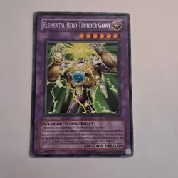 Yugioh Elemental Hero Thunder Giant DP1-EN011 Rare Unlimited NM - Image 1