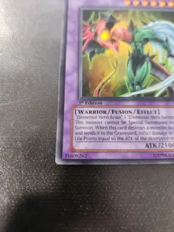 Yugioh Elemental Hero Flame Wingman DP1-EN010 Super Rare 1st Edition NM - Image 3