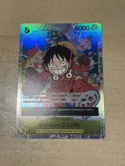 ERROR CARD Monkey.D.Luffy OP07-109 SR ONE PIECE Tcg Card Game NM Yellow - Image 2