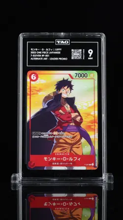 TAG 9 MINT JAPANESE ONE PIECE 2023 MONKEY D. LUFFY P-001 7-ELEVEN CAMPAIGN NR4 - Image 1