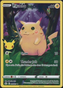 Pikachu 005/025 Holo - Sword & Shield 25th Celebrations - Pokemon Card - NM - Image 1