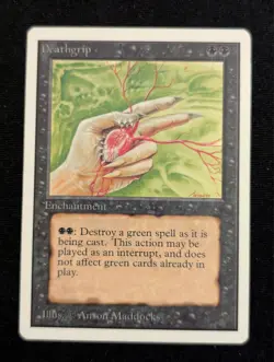 Deathgrip - Unlimited - LP - Magic the Gathering - MTG - Black - Enchant - Image 1