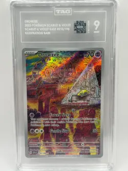 Pokemon Drowzee 210/198 Scarlet & Violet Base Set Illustration Rare MINT PSA 9 - Image 1
