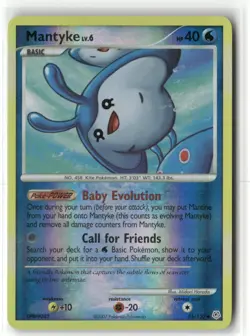 Pokemon Mantyke 55/130 Reverse Holo Diamond and Pearl Uncommon - Image 1