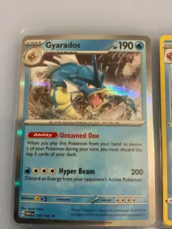 x4 Gyarados pokemon cards Rare Holo Ex Go stamp mixed Lot 130 Water type Unique - Image 2