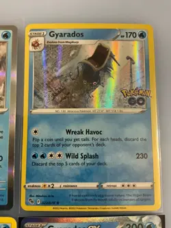 x4 Gyarados pokemon cards Rare Holo Ex Go stamp mixed Lot 130 Water type Unique - Image 3