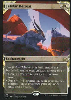 MTG ZENDIKAR RISING FELIDAR RETREAT SHOWCASE RARE - Image 1