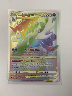 Pokemon TCG Hisuian Samurott VSTAR 197/189 Astral Radiance Rainbow NM (SKU 1-2) - Image 1