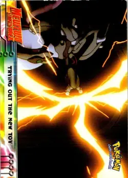 Pokemon Topps Trying Out The New Toy Mewtwo Strikes Back #7 Non Holo LP (SKU1-5) - Image 1