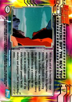 Pokemon Topps Trying Out The New Toy Mewtwo Strikes Back #7 Non Holo LP (SKU1-5) - Image 2