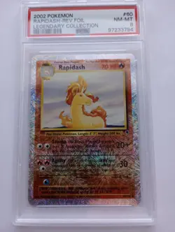 Pokemon 1x Rapidash - Legendary Collection Reverse Holo - #60 - PSA 8 - Image 1