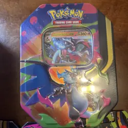 8x Pokemon TCG Phantasmal Flames/Mega Evolution Packs + 2x Mega Charizard Tins - Image 2