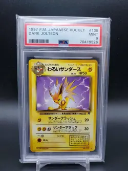 1997 Dark Jolteon No.135 Rocket Japanese PSA 9 Pokemon TCG - Image 1