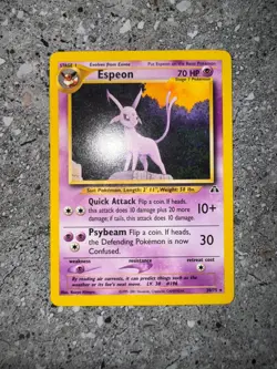 Pokemon TCG Cards Espeon 20/75 Neo Discovery Rare - Image 3