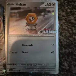 Stellar Crown Stamped Melmetal ex Jumbo card + regular + Meltan - Pokemon NM - Image 3