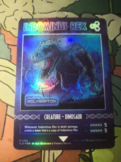 Indominus Rex Polyraptor Secret Lair Promo FOIL EX CARD Magic The Gathering Mtg - Image 1