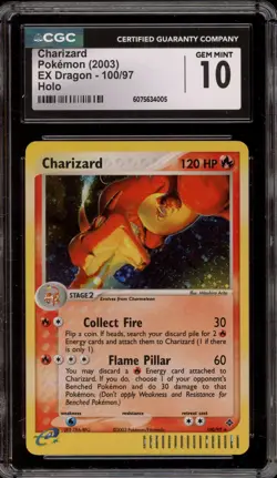 Pokemon Charizard EX Dragon Holo Rare #100 CGC 10 Gem Mint - Image 1