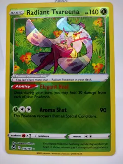 Pokemon TCG Radiant Tsareena Silver Tempest 016/195 Holo Radiant Rare - Image 1