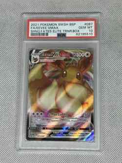 2021 Pokemon SWSH Eevee Vmax PSA 10 - Image 1