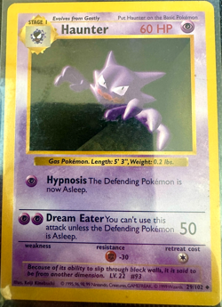 Pokemon TCG *1999 Base Set Shadowless Haunter #29/102* - Image 1