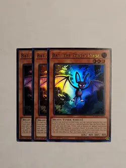3x Bat, the Forest Ninja 1st Edition Ultra Rare BLMM-EN034 Yu-Gi-Oh! - Image 1