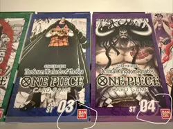 One Piece Starter Decks ST-01-04 Pre Errata/no code on box) and ST-05 SEALED - Image 3