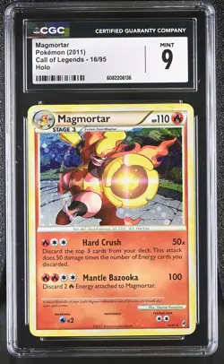 CGC 9 MINT Magmortar 2011 Call of Legends 16/95 Holo Pokemon Card - Image 1