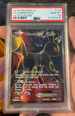 2016 POKEMON XY FATES COLLIDE #119 FULL ART/UMBREON EX PSA 10 - Image 3