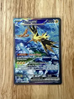 Zapdos ex 202/165 Sv: Scarlet & Violet 151 Holo Ultra Rare Pokemon TCG - Image 1