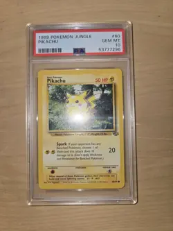 1999 POKEMON JUNGLE #60 PIKACHU PSA 10 - Image 1